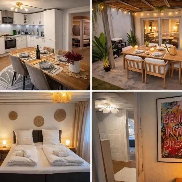 Gartenwohnung-Terrasse-3 Schlafzimmer-85ZollTV-Arcade,位于施瓦巴赫的酒店