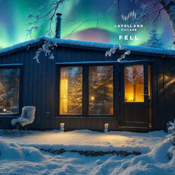 Lapland Landscape XXL Cabin with Nature View, Sauna, Fireplace & Kitchen, Sodankylä, Luosto, Fell Village，位于洛斯托的酒店