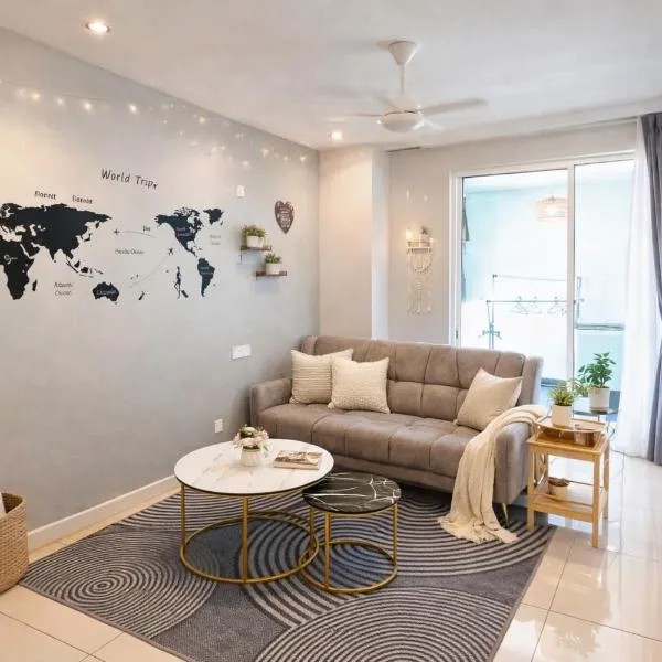 High-Floor Seaview Modern Suite 2BR Condo Next to Gurney & Georgetown Mansion one 26，位于乔治市的酒店