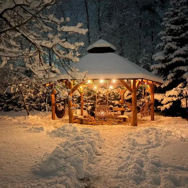 Apartamenty Gajówka- rowery, plac zabaw, sauna, jacuzzi，位于斯蒂格纳的酒店