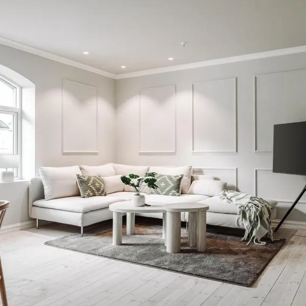 Large city apartment with sea view and parking，位于奥勒松的酒店