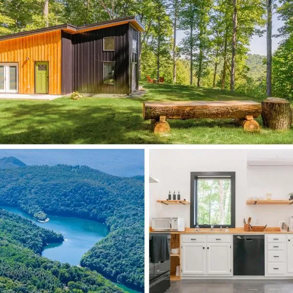 Secluded, Unique, Modern, Mountain Home Near River!，位于Meadows of Dan的酒店