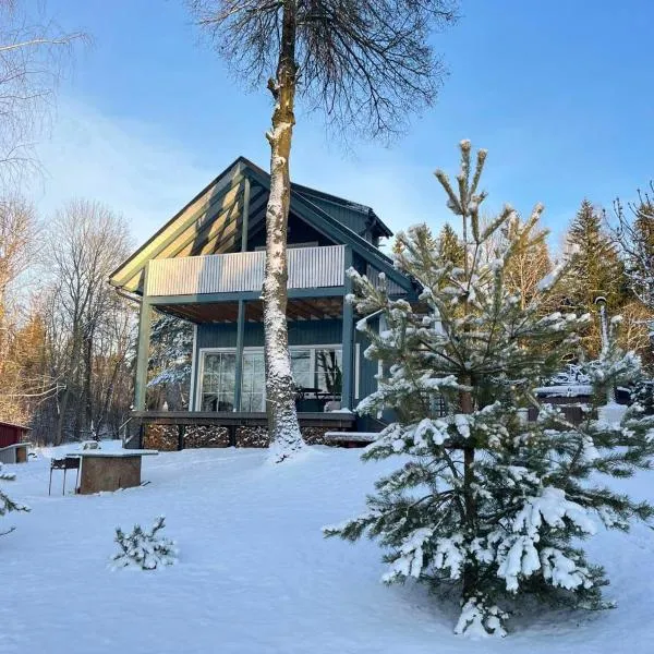 Namelis ant ežero kranto "Mėlynas namelis"，位于Tytuvėnai的酒店