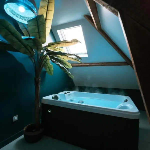 GJ Holiday Escapes - Suite maison Ralph - étage indépendant avec jacuzzi，位于Colembert的酒店