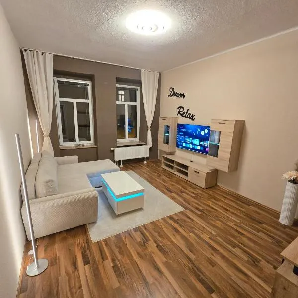 Boardinghouse mit 10 großen Apartments mit Parkplatz und Balkon，位于开姆尼茨的酒店