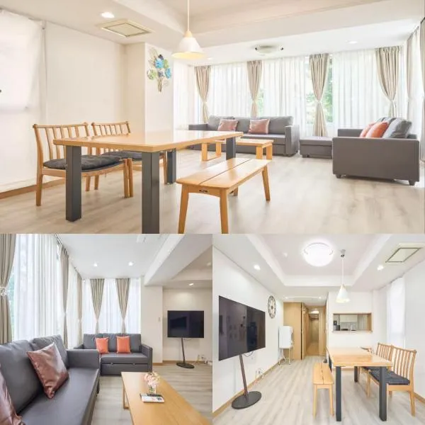 K-Large balcony, Luxury 2Bedroom Condo, 101sqm,Max14 PPL,7mins walk to station, Elevator,QuiteArea，位于东京的酒店