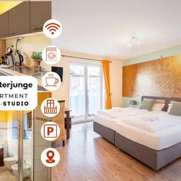 SCHUSTERjunge Aparthotel I Zentral I Studio Apartments I Küche & Bad I Parkplatz，位于萨巴赫瓦登的酒店
