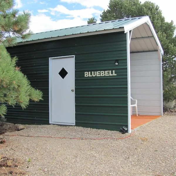 Bluebell Cabin, Glamour Cabin Camping, Stunning Night Sky，位于蒙蒂塞洛的酒店