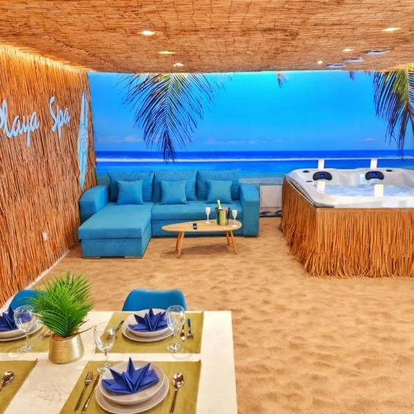 PLAYA SPA-4 Pers-Jacuzzi-Parking-Jardin-Clim-Colmar，位于Muntzenheim的酒店