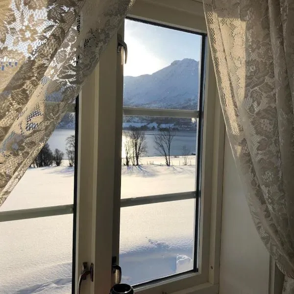 Country house on the scenic Kveøya Island，位于Borkenes的酒店
