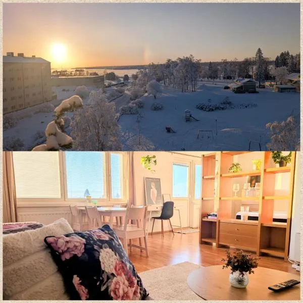 Beautiful apartment with seaview! Top 7th floor Free parking!，位于凯米的酒店