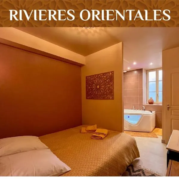 Les Rivières O'rientales Homerepublique à Cravant avec Jacuzzi，位于Deux-rivières的酒店