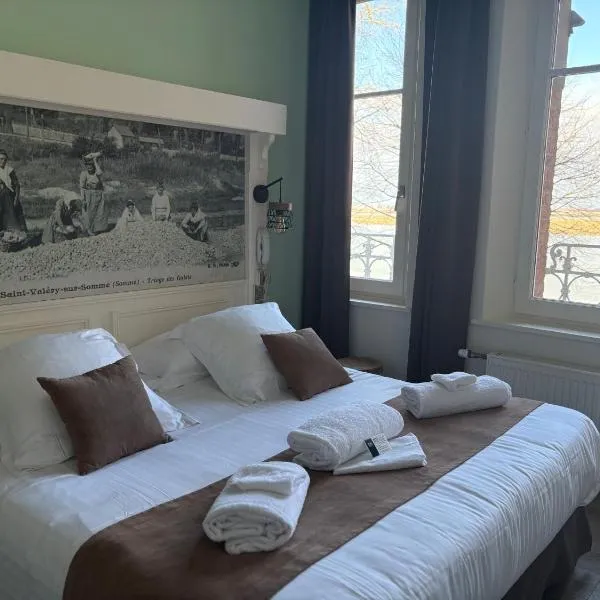 Logis Hôtel- Restaurant Le Relais Guillaume de Normandy-PARKING GRATUIT-Bornes électriques-VUE BAIE TERRASSE-Calme，位于索姆河畔的圣瓦列里的酒店