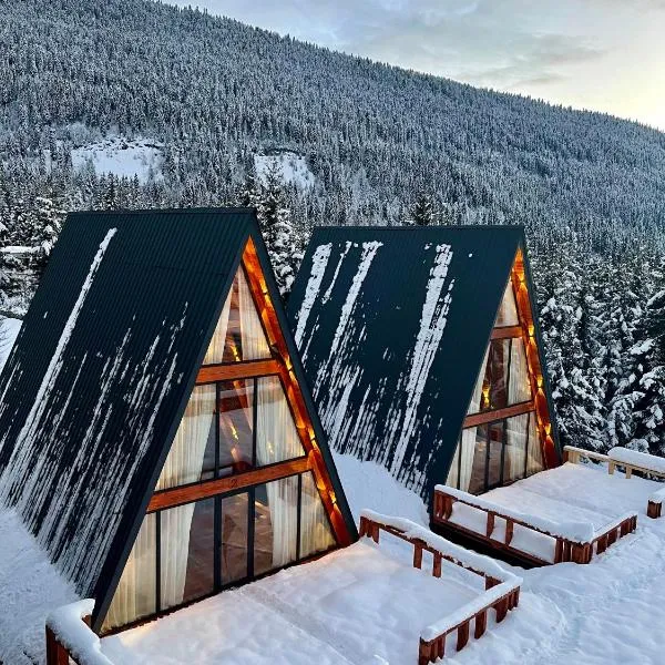 A-Peak Mestia Cottages & Sauna，位于Lanchvali的酒店