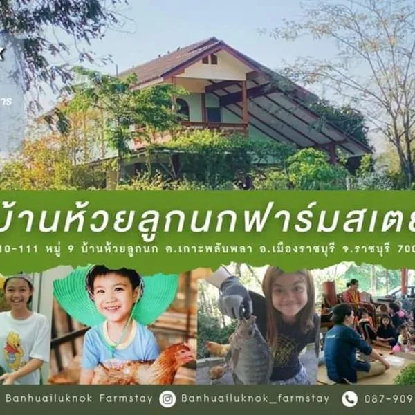 บ้านห้วยลูกนกฟาร์มสเตย์ Banhuailuknok Farmstay，位于拉差汶里的酒店