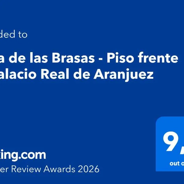Casa de las Brasas - Piso frente al Palacio Real de Aranjuez，位于阿兰约兹的酒店