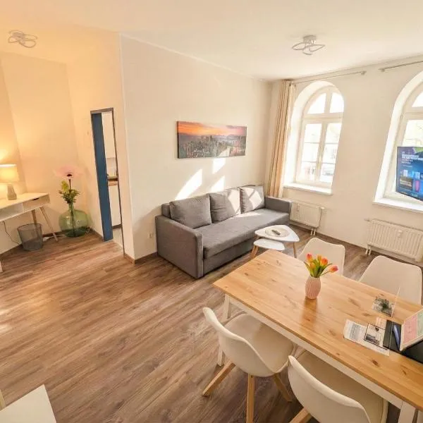 Urlaubsmagie Ferienwohnung Fledermaus - Gemeinschaftsgarten mit Sauna，位于塞布尼茨的酒店