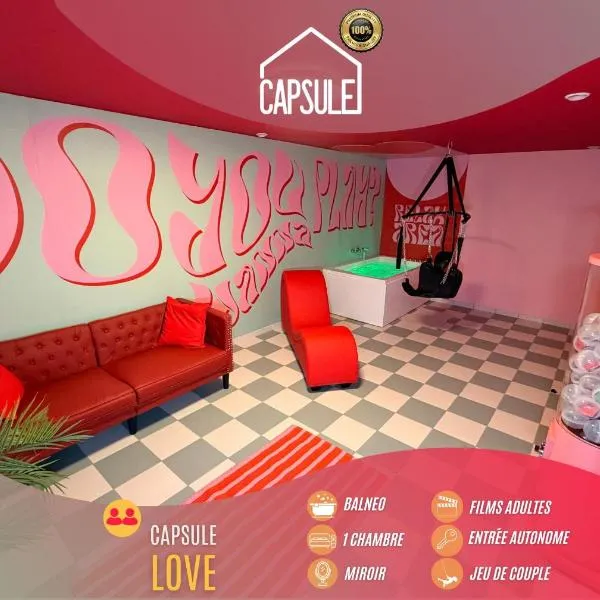 Capsule Love balneo jeu de couple，位于蒙斯的酒店