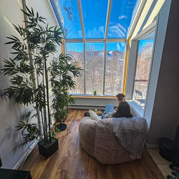 Élégant condo avec vue sur les pentes，位于斯托纳姆的酒店