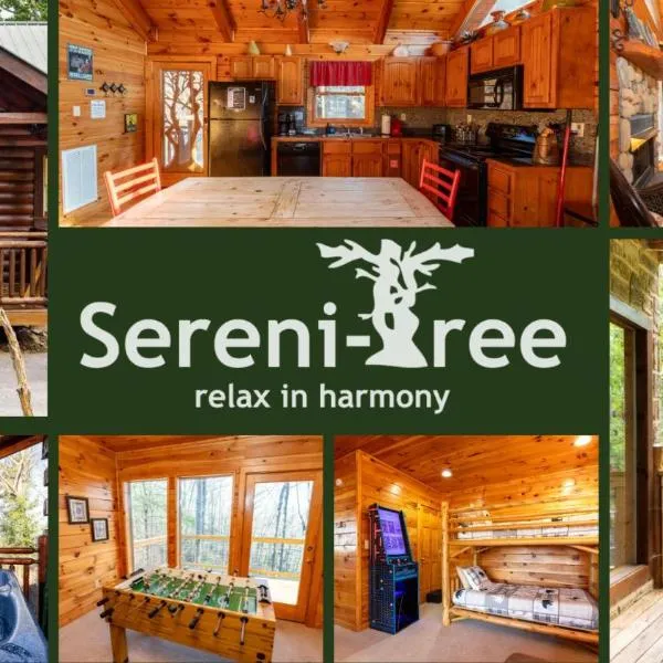 Sereni-Tree Log Cabin Secluded with Relaxing Mountain Views，位于赛维尔维尔的酒店