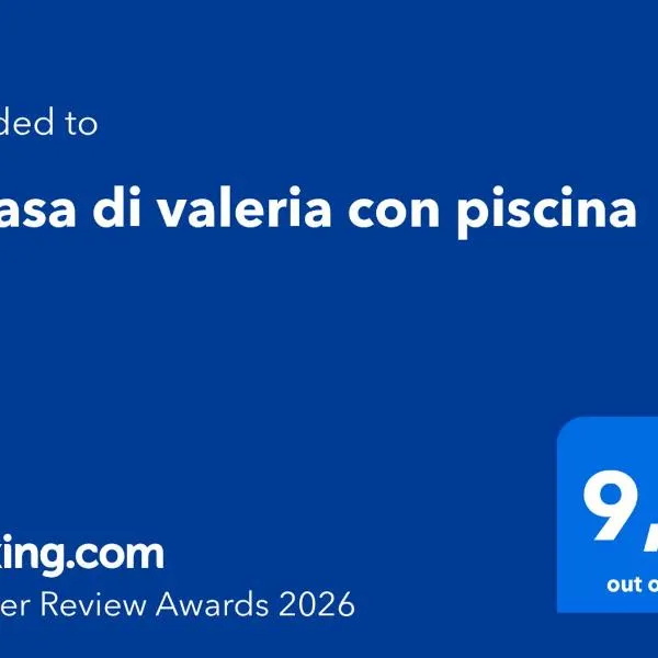 la casa di valeria con piscina，位于Capannelle的酒店