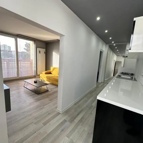 Modern Apartment 5 min Walk to City Center 55 Smart TV Netflix YouTube 2 Balconies Parking，位于托波尔恰尼的酒店