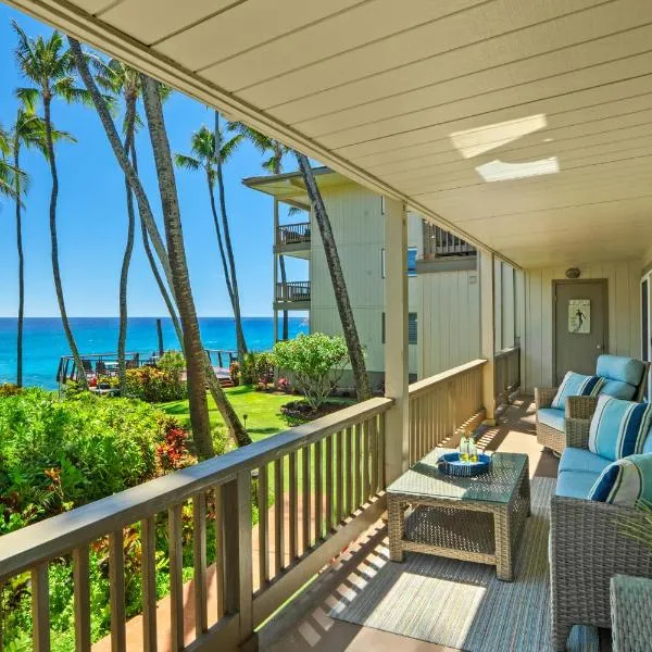 Direct Oceanfront Poipu Palms 101, Stunning Views, Pool, Sunsets, Beaches, Ground Floor access，位于科洛阿的酒店
