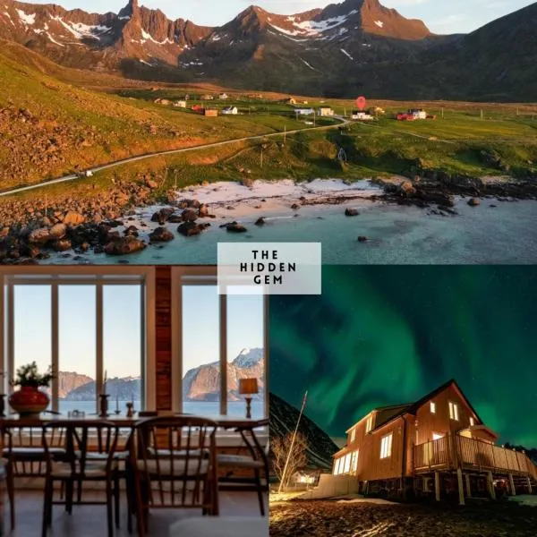 The Hidden Gem - Mountain & Beach View，位于Vikten的酒店