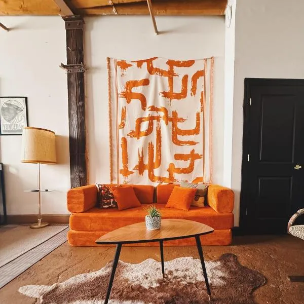 420 Friendly BOHO Loft Downtown KING suite FREE parking，位于底特律的酒店