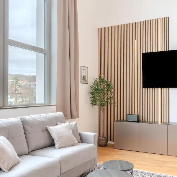 Simply Urban Loft Living, Tiefgarage, Terrasse, Glasfaser WLAN，位于福希海姆的酒店