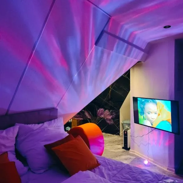 Romantic getaway - Bathtub for 2 - Netflix，位于Mögglingen的酒店