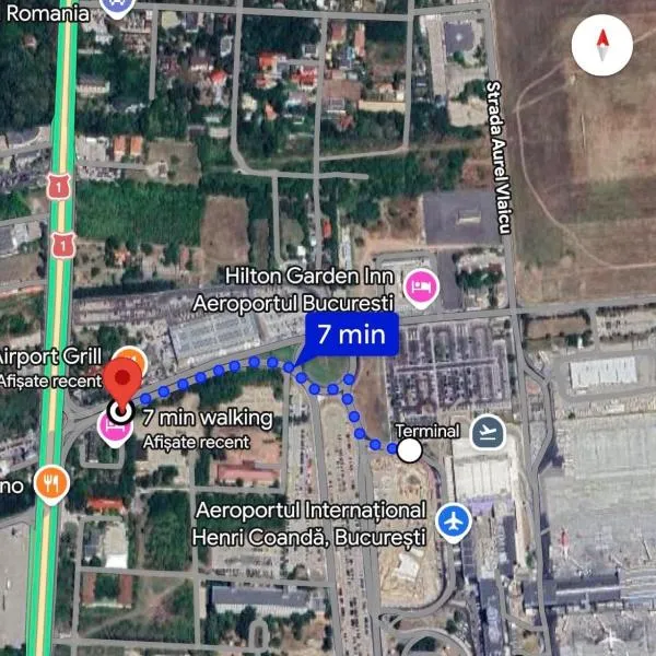 7 min walking to airport，位于奥托佩尼的酒店