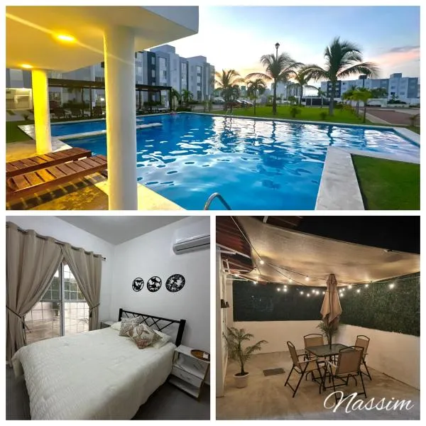 Depa Planta Baja con Alberca y Terraza Privada en Zona Diamante，位于阿卡普尔科的酒店