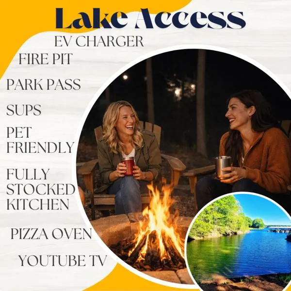 ClemsonILakesideIParkPassIPizzaOvenlYouTubeTVlFirePit，位于安德森的酒店