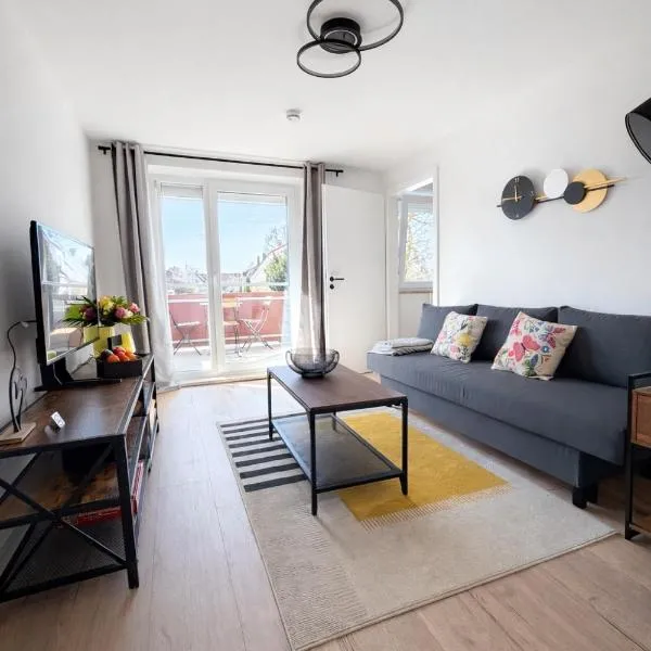 Modernes Apartment mit Balkon & Wohlfühl-Ambiente，位于奥格斯堡的酒店