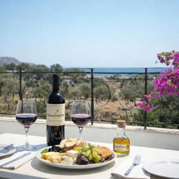 Exclusive Olive & Herb Villa, Mountain to Sea Views, Rhodes，位于阿凡杜的酒店
