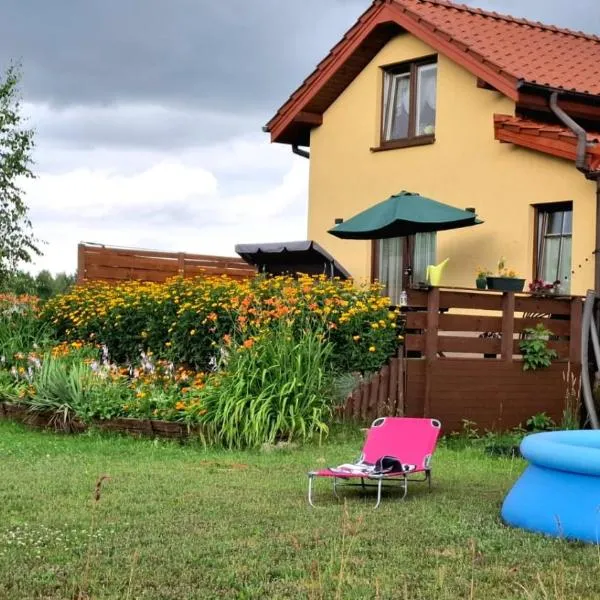 Całoroczny dom w lesie wśród odgłosów przyrody，位于Rogowo的酒店