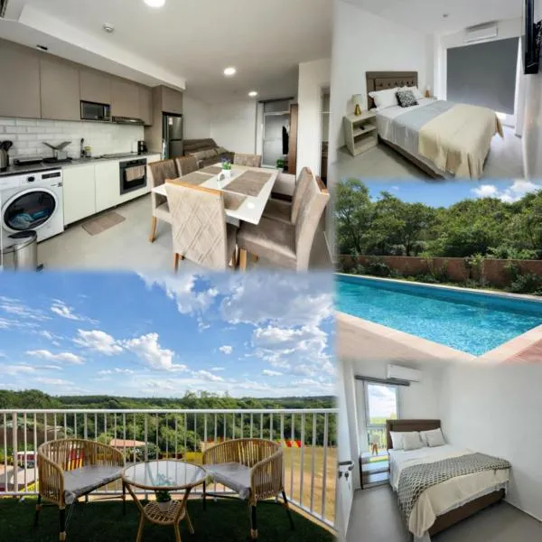Departamento a 5 min del Aeropuerto Piscina y Terraza，位于Luque的酒店