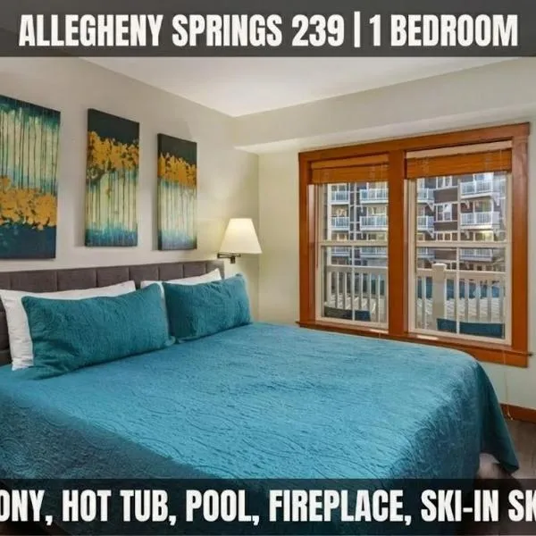 Lux Stay USA Pool view PanoramaSki-inOutHot Tub AS239，位于斯诺肖的酒店