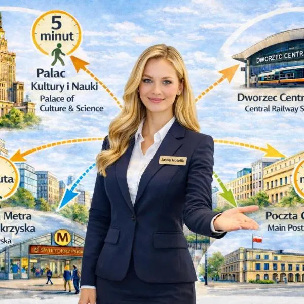 Jasna Hotelik self check-in，位于华沙的酒店