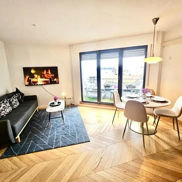 Stylish 1BR Stay with parking and outdoor spaces，位于卢森堡的酒店