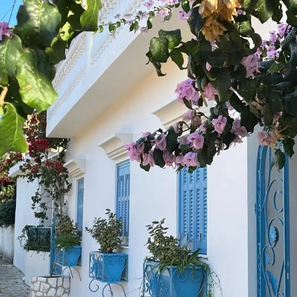 Reginas -Blue Flower Cozy Little Home in the Heart of Fiscardo，位于费斯卡尔德宏的酒店