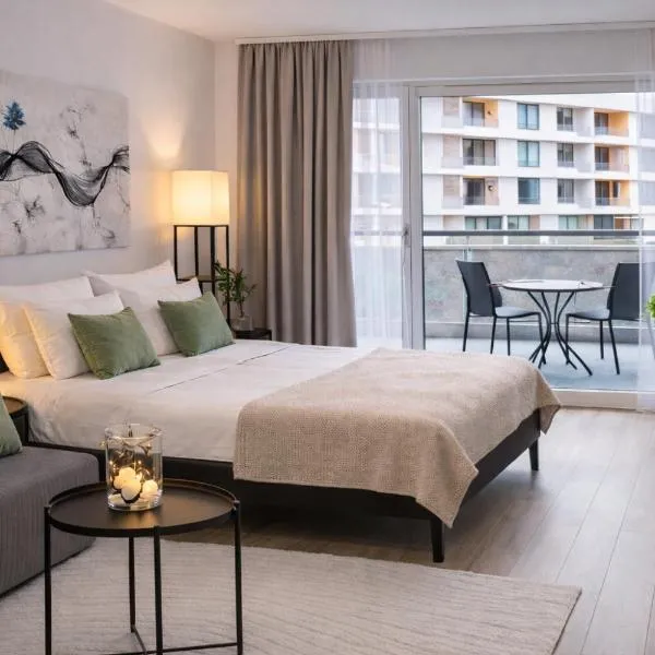 LUMO Terrace Studio with Private Parking near Coresi，位于布拉索夫的酒店
