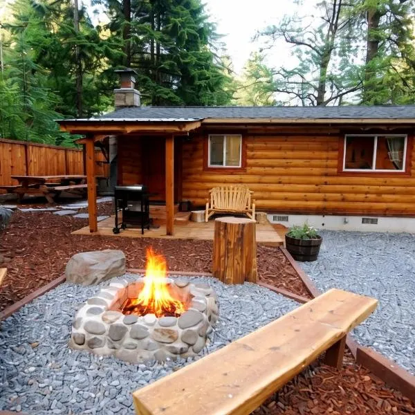 Knotty Shack- Unique Tiny Log Cabin with Hot Tub，位于阿什福德的酒店