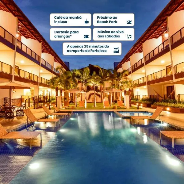 Porto das Dunas Boutique Praia Hotel，位于阿奎拉兹的酒店