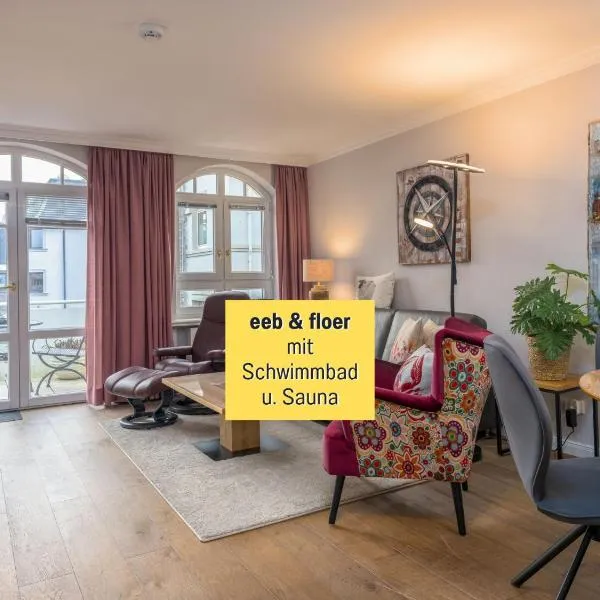 eeb & floer 4 Sterne TOP-Fewo Sylt Balkon, Pool & Sauna, Strandnah, Tiefgarage，位于韦斯特兰的酒店