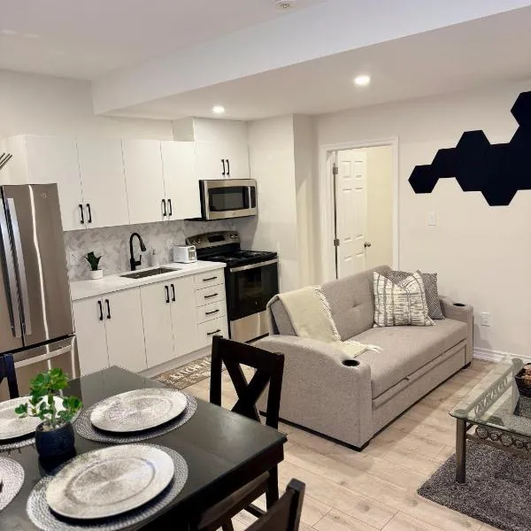 Spacious High Ceiling Lower Level Suite-New & Cozy，位于沃恩的酒店
