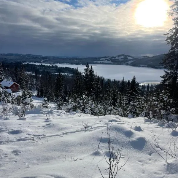 Tiny house on wheels with great views Sjusjøen Minihus med utsikt Sjusjøen，位于Mesnali的酒店