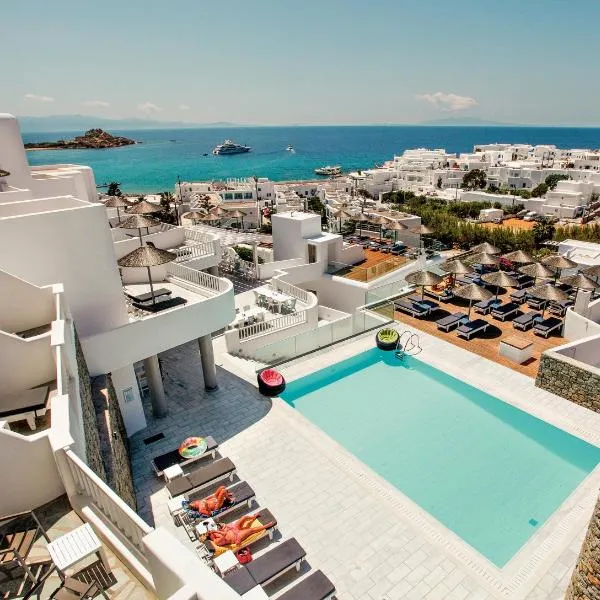 The George Hotel Mykonos，位于普拉迪斯亚罗斯的酒店