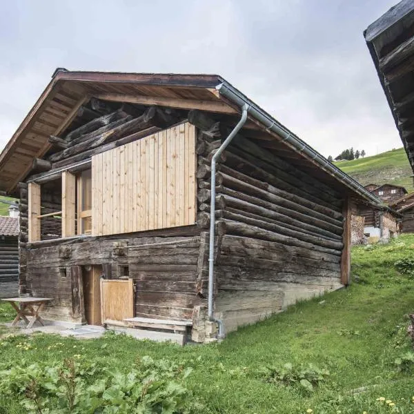 Stylish architects hut ski lift，位于Mutten的酒店